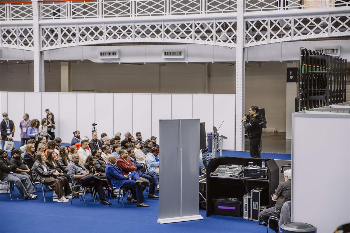 Expert speaker on stage